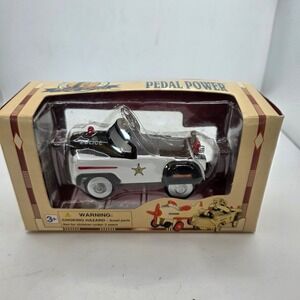 Golden Wheel Pedal Power Police Pedal Car 1:10 Diecast Model #43401 Boxed